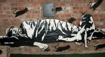Blek le Rat - Untitled piece in NY - Image via blekleratfreefr
