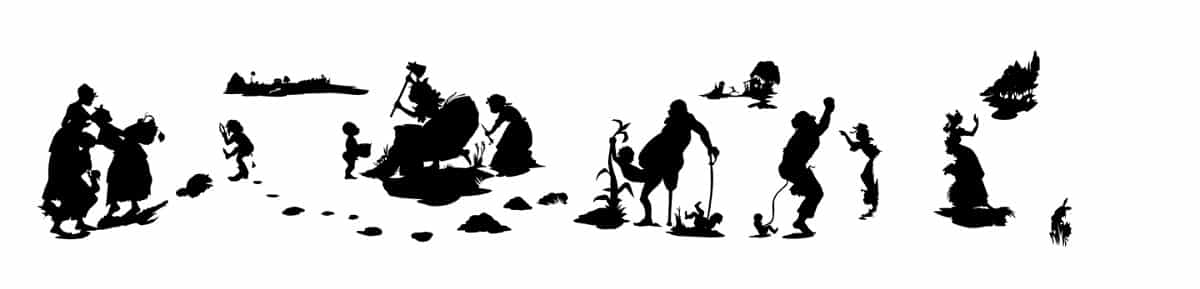 Kara Walker - The End of Uncle Tom and the Grand Allegorical Tableau of Eva in Heaven, wall paint, 1995 - Image copyright of the artist