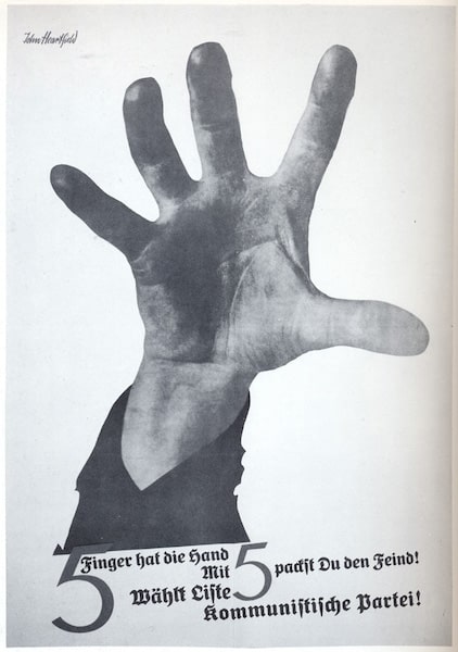 John Heartfield The Hand Has Five Fingers antifascist propaganda